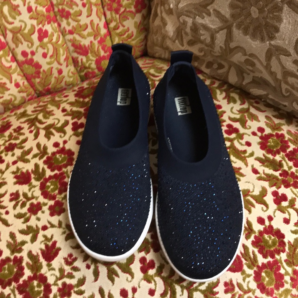 FitFlop Navy Sparkle Flats